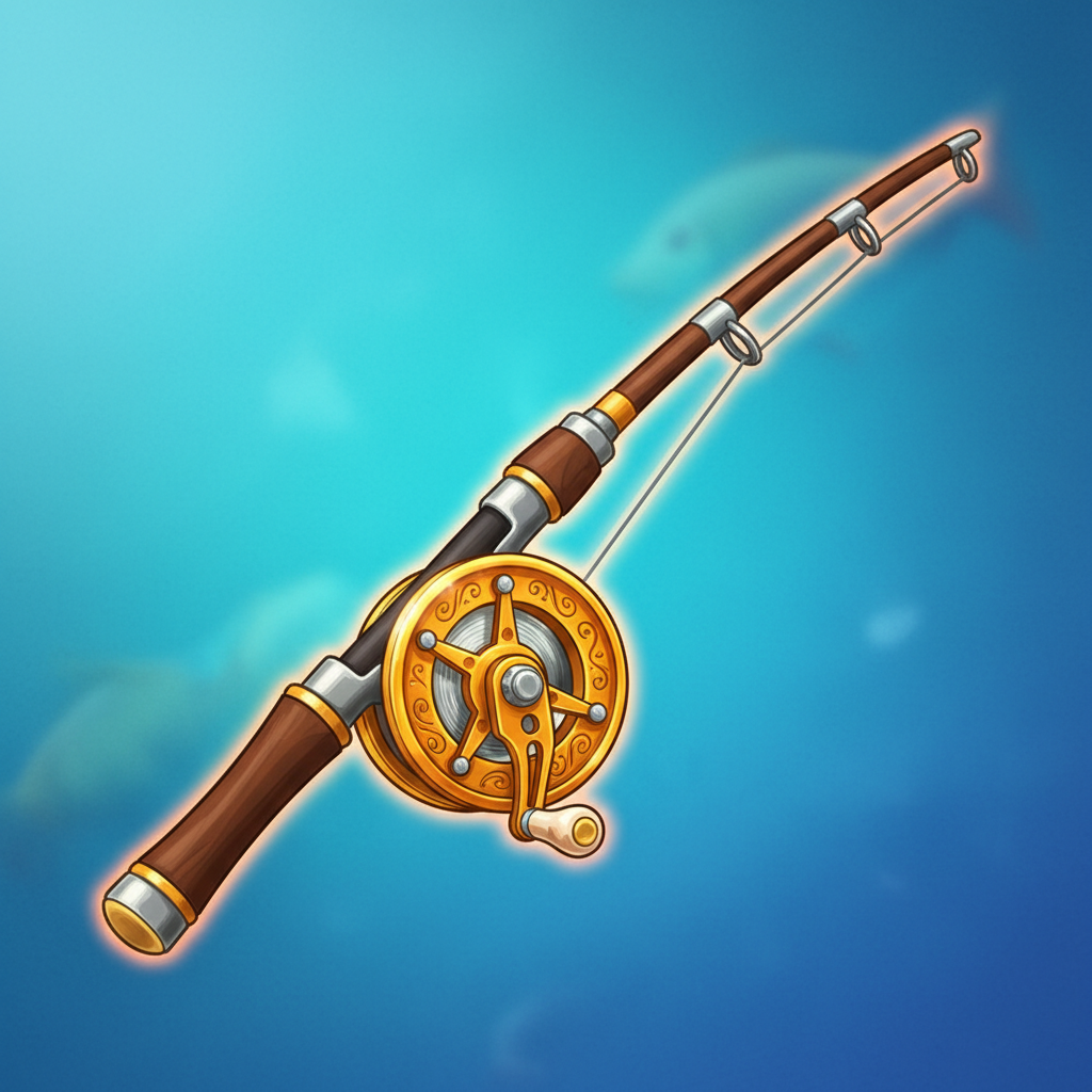 Fishing Rod symbol with reel