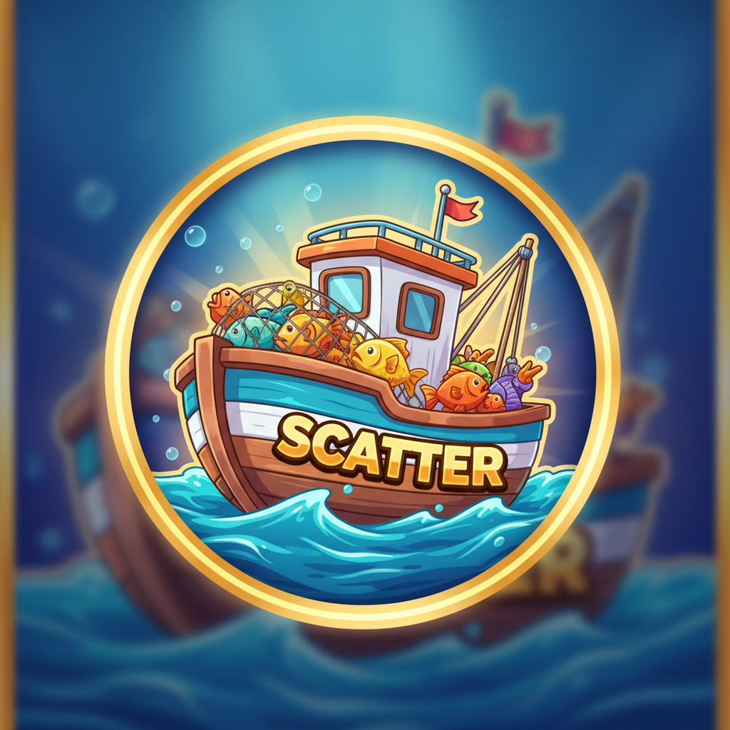 Scatter symbol - Fishing Boat with SCATTER text